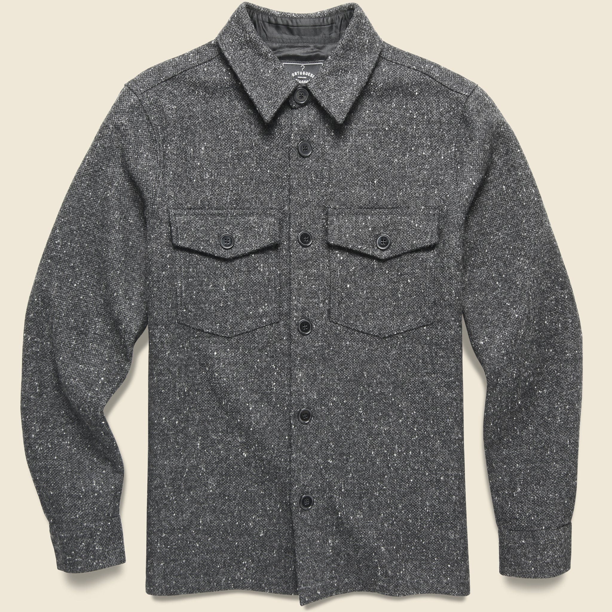 Wool Donegal Overshirt - Grey - Portuguese Flannel - STAG Provisions - Tops - L/S Woven - Overshirt