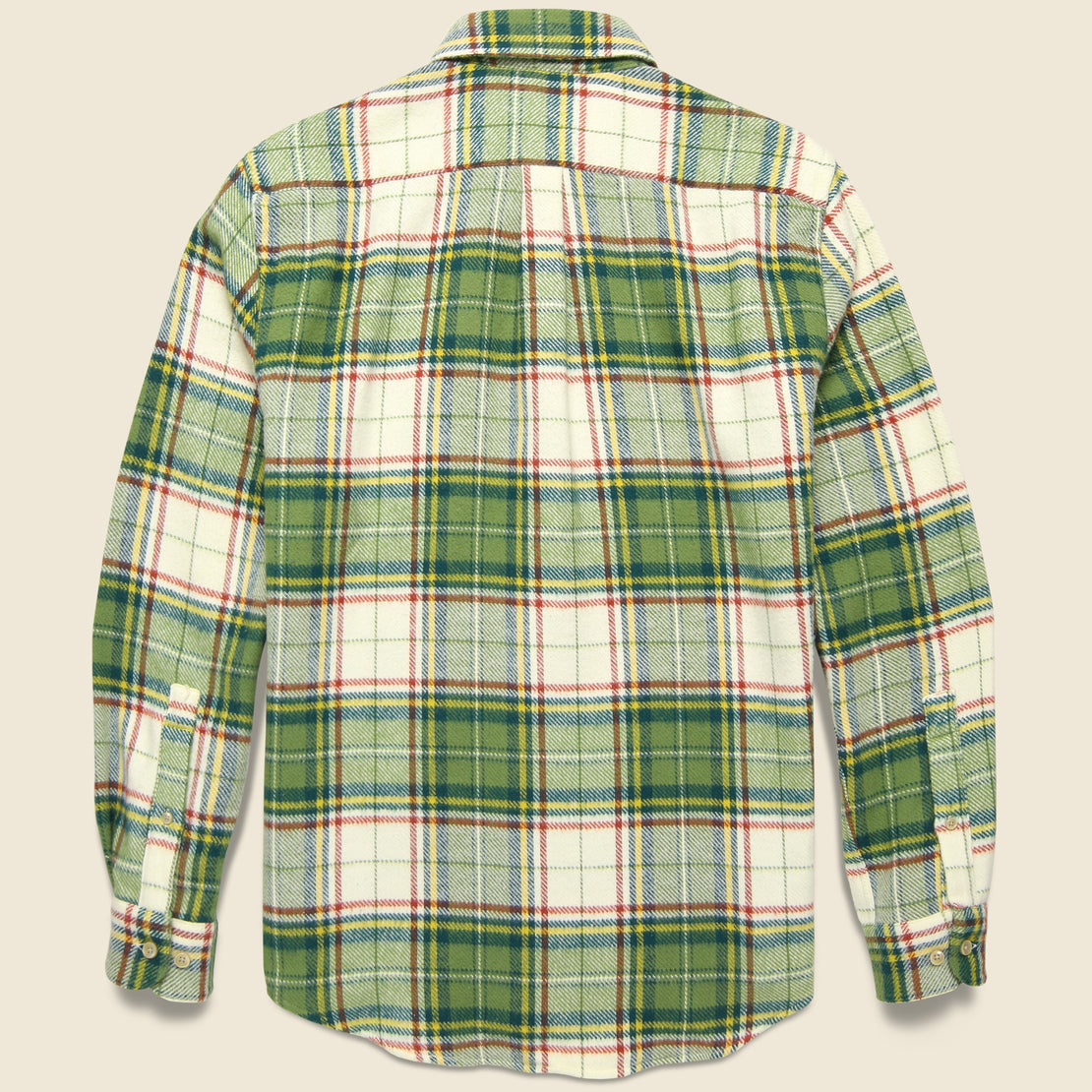 Portland Check Shirt - Cream/Green