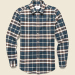Smooth Check Shirt - Blue/Brown - Portuguese Flannel - STAG Provisions - Tops - L/S Woven - Plaid