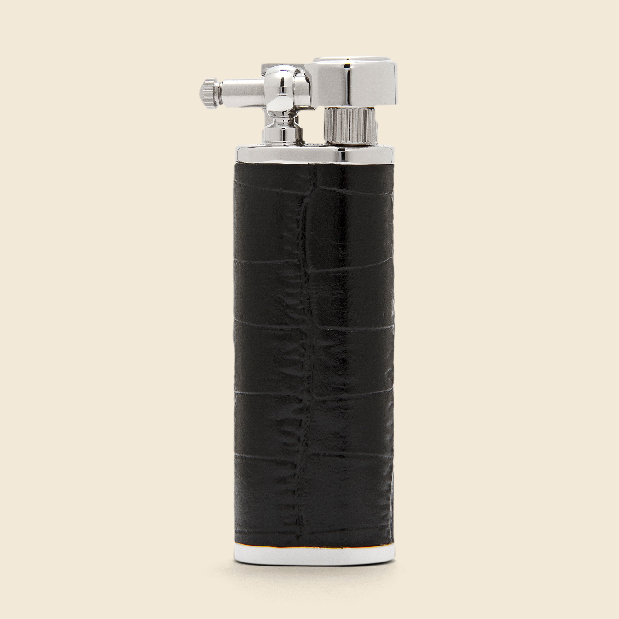 Croc Embossed Leather Gas Lighter - Black - Home - STAG Provisions - Gift - Lighter