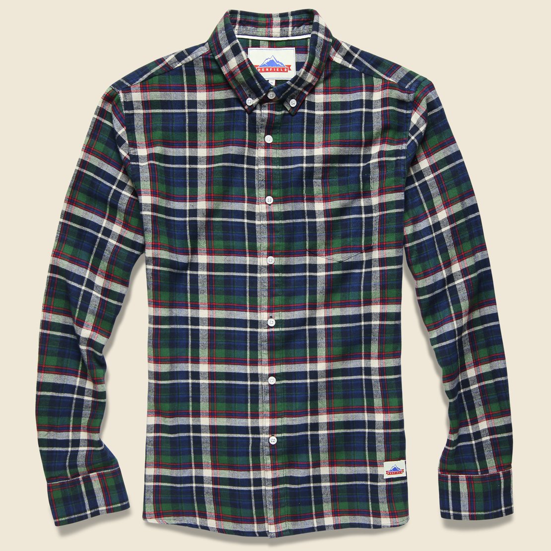 Barrhead Flannel - Navy - Penfield - STAG Provisions - Tops - L/S Woven - Plaid