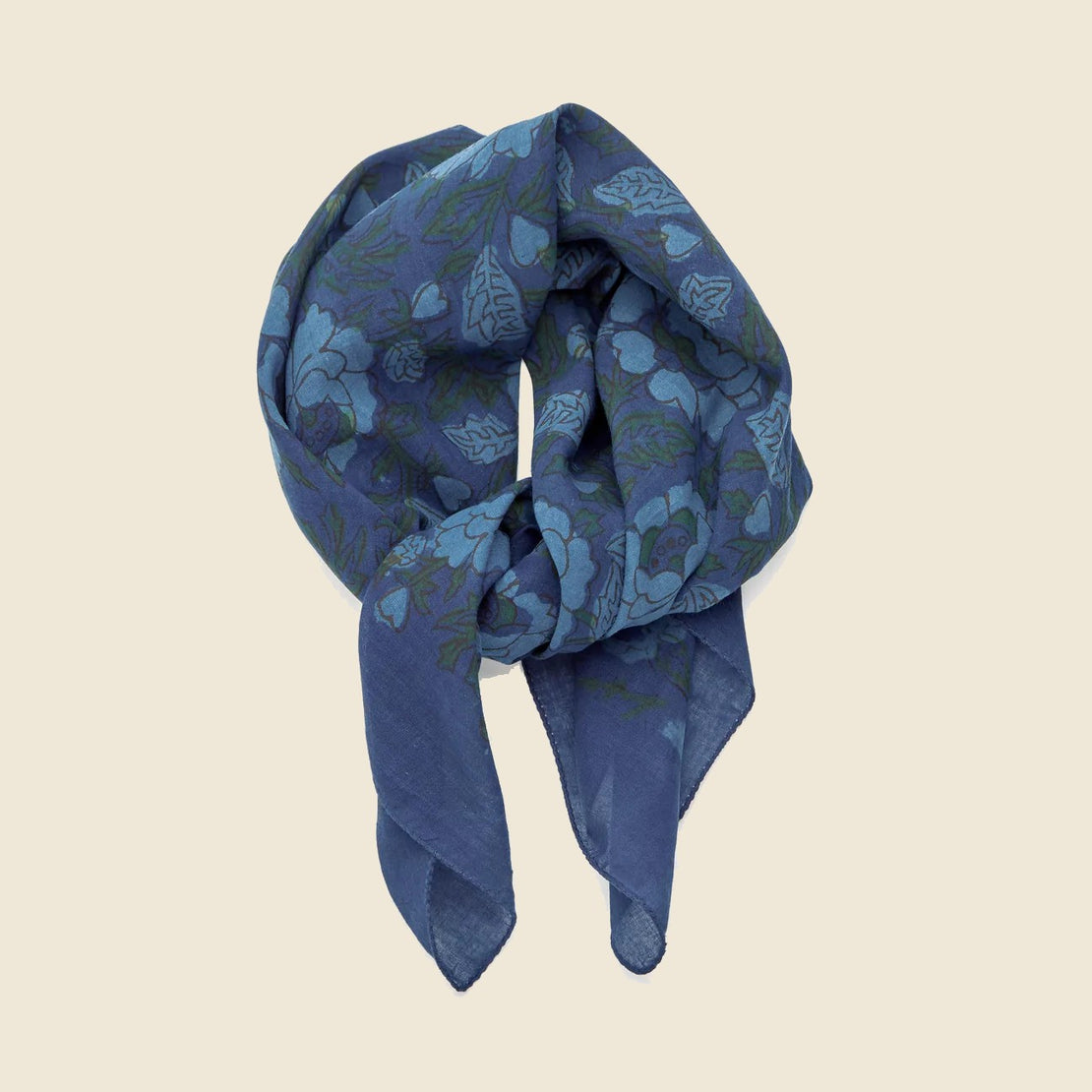 Peony Flower - Double Indigo - Red Road - STAG Provisions - W - Accessories - Scarf