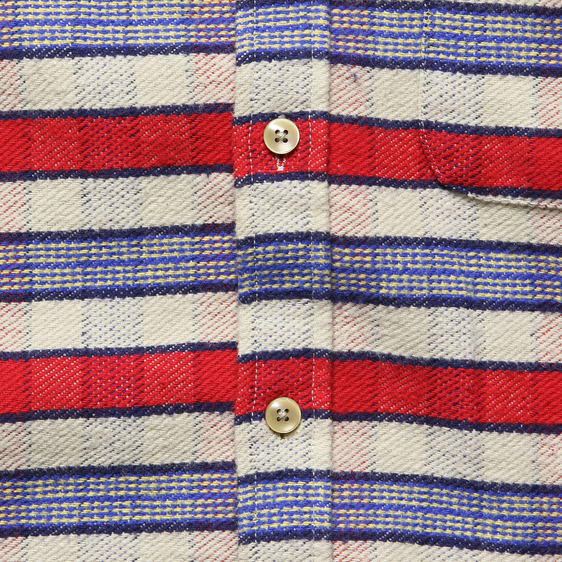 Jersey Plaid Flannel - Red/White - Portuguese Flannel - STAG Provisions - Tops - L/S Woven - Plaid