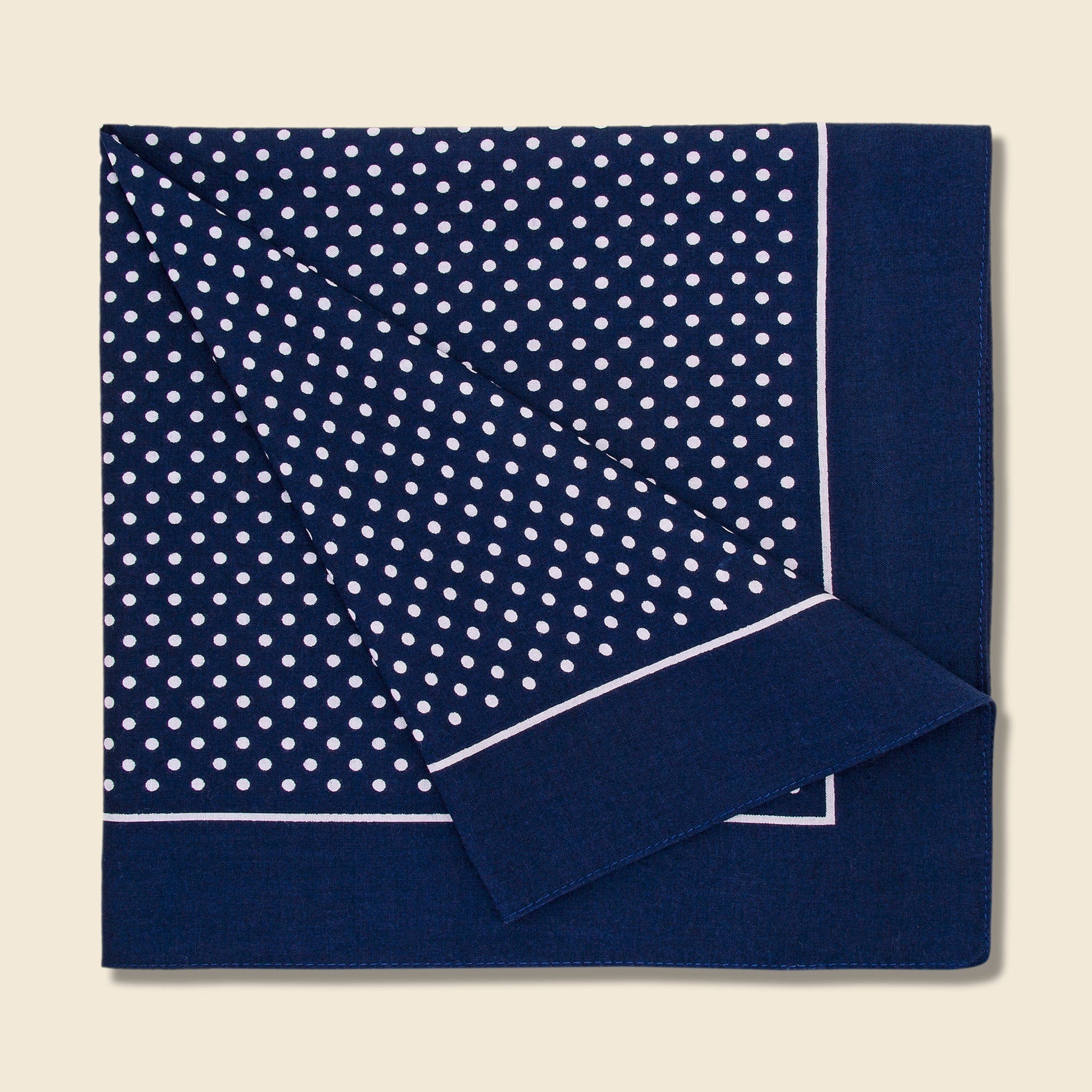 
                          Vintage European Bandana - Navy/White Small Dot - Vintage - STAG Provisions - Accessories - Bandanas
                        