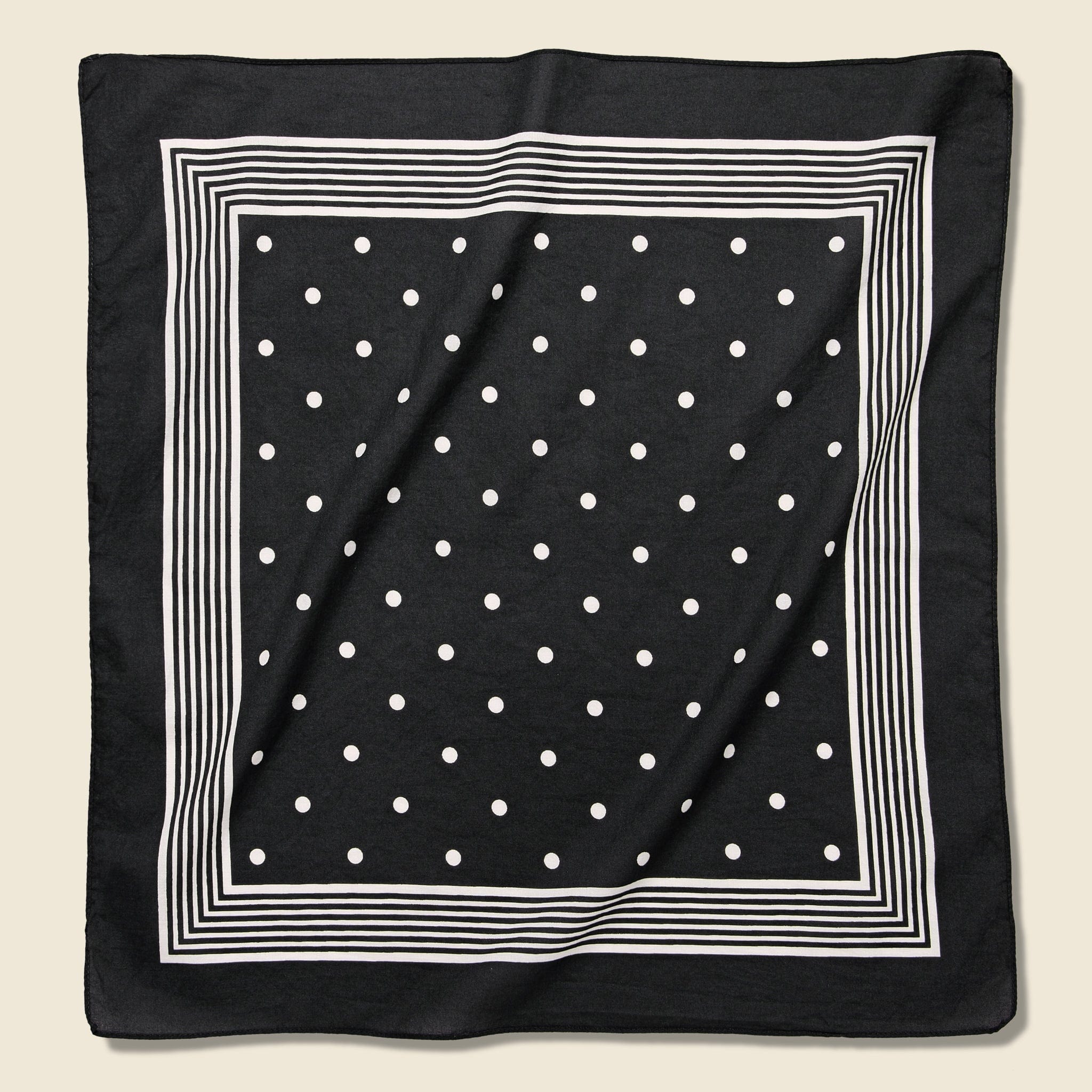 Vintage European Bandana - Black Large Dot - Vintage - STAG Provisions - Accessories - Bandanas