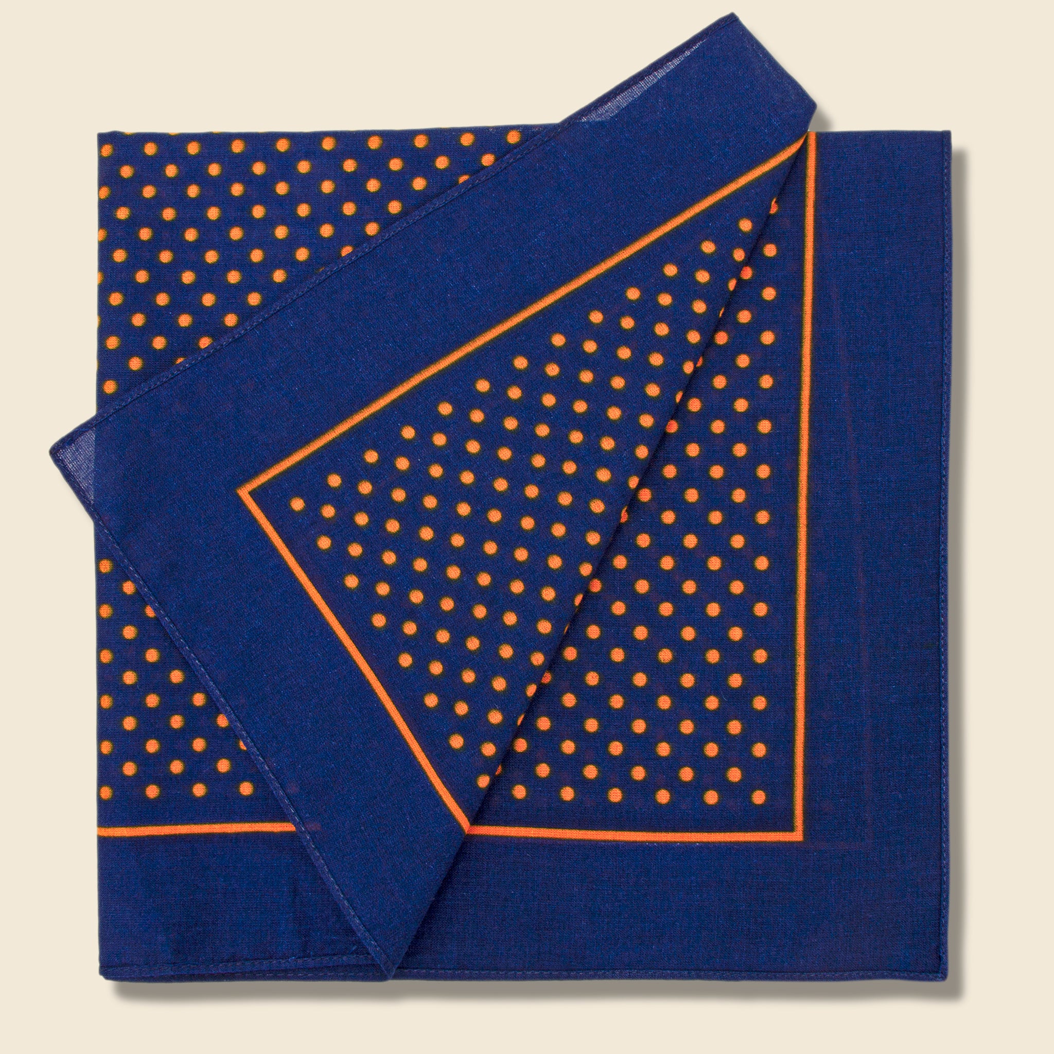 Bandana - Navy Small Gold Dot - Vintage - STAG Provisions - Accessories - Bandanas