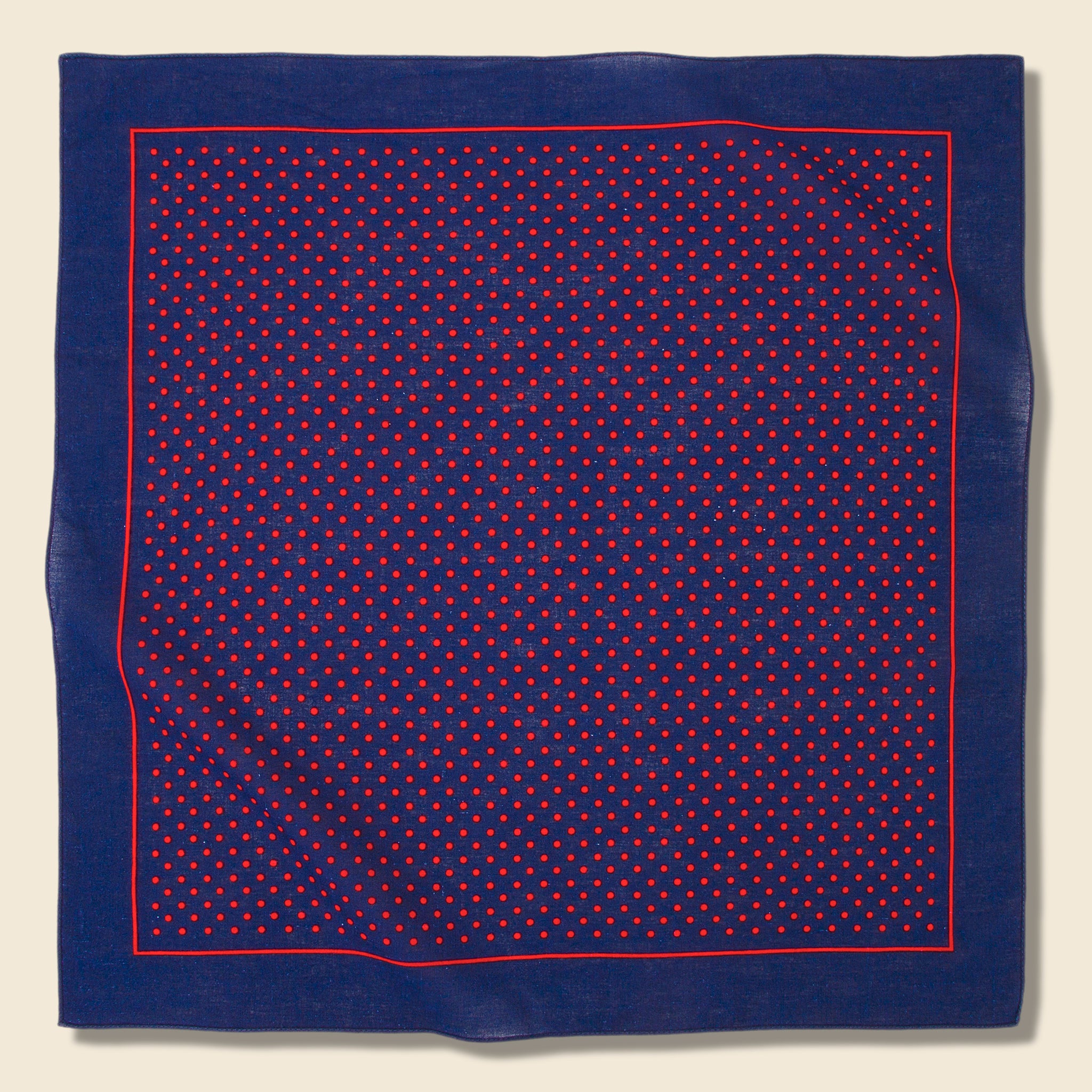 Bandana - Navy Small Red Dot - Vintage - STAG Provisions - Accessories - Bandanas