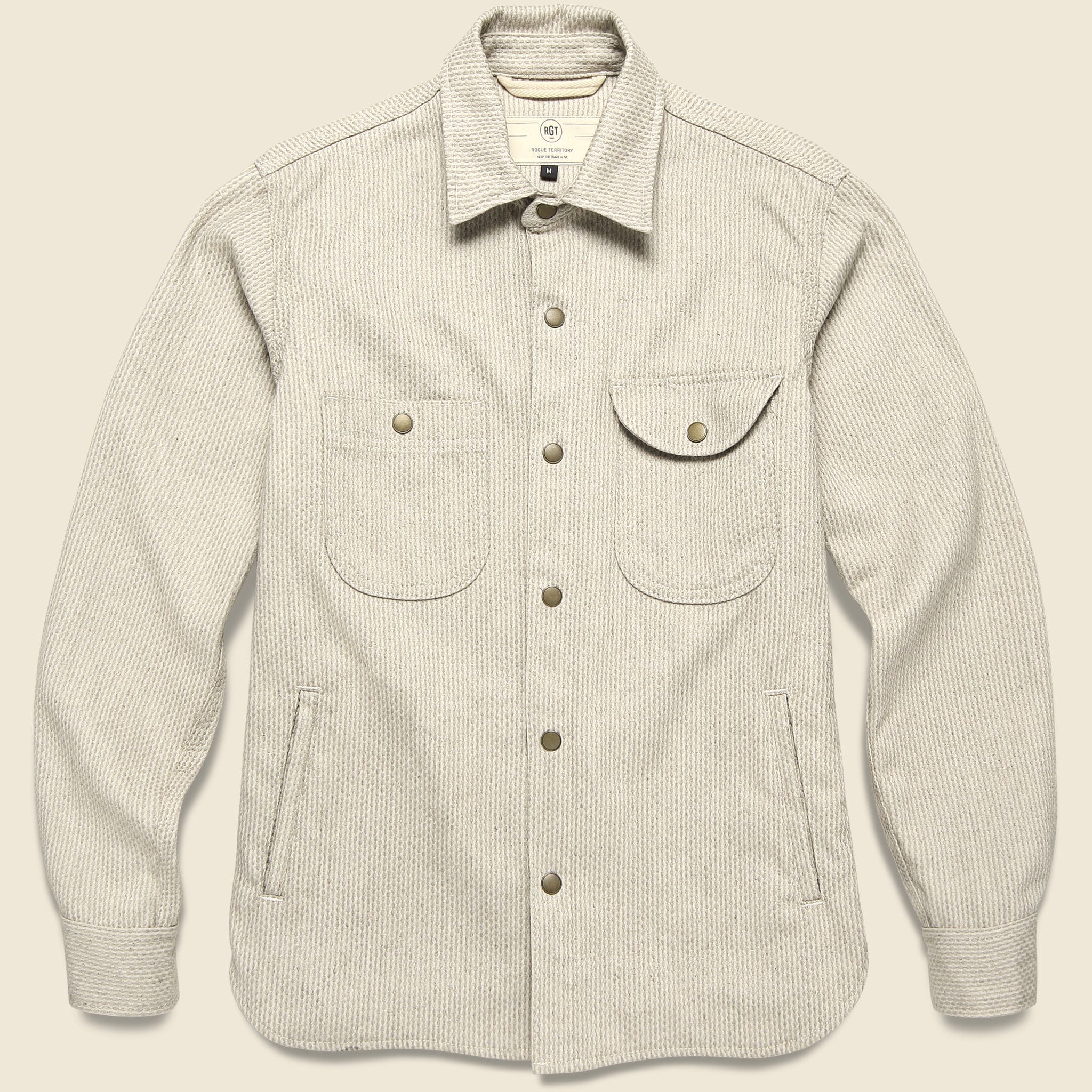 Sashiko Service Shirt - Natural - Rogue Territory - STAG Provisions - Tops - L/S Woven - Overshirt