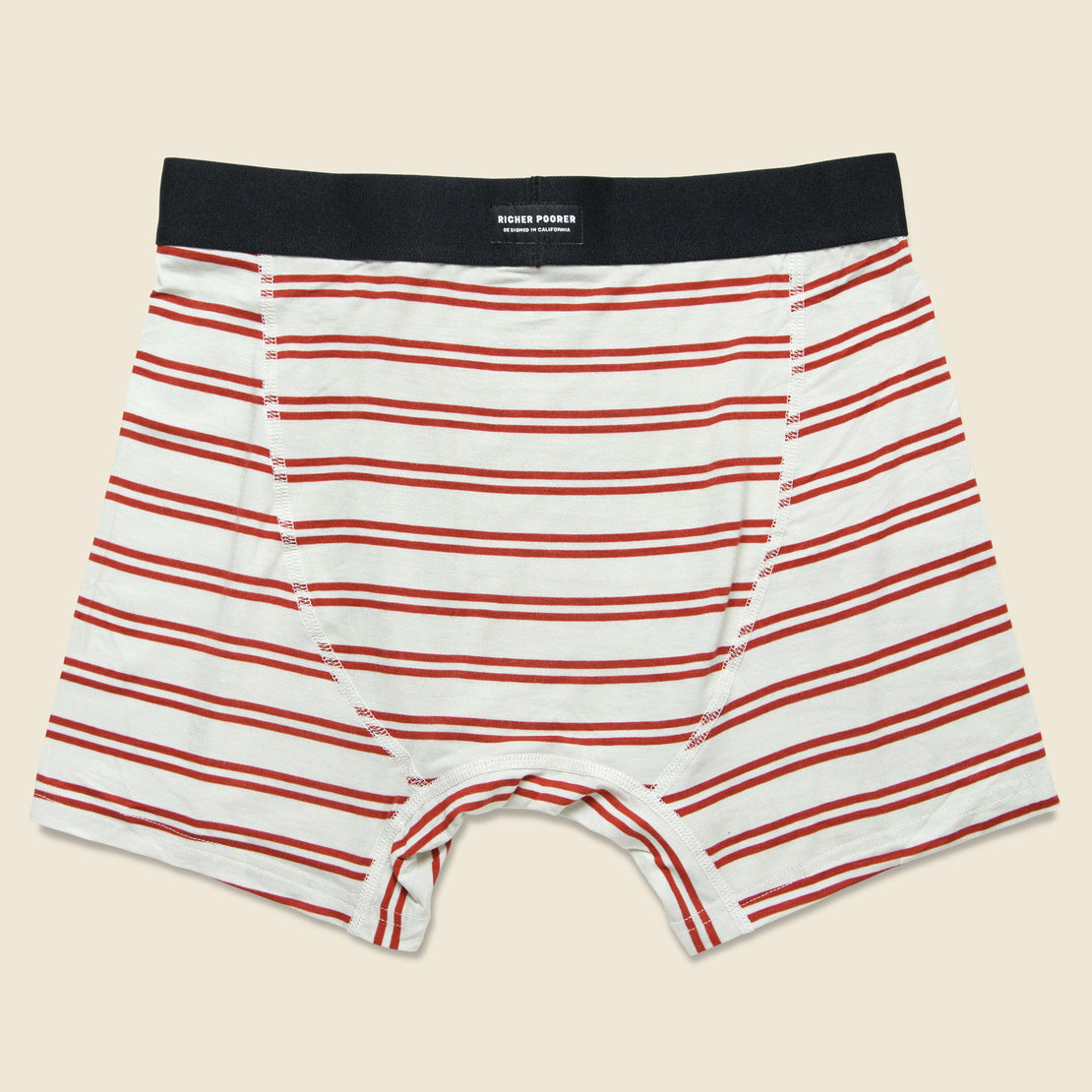 Clark Boxer - White/Red - Richer Poorer - STAG Provisions - Accessories - Underwear