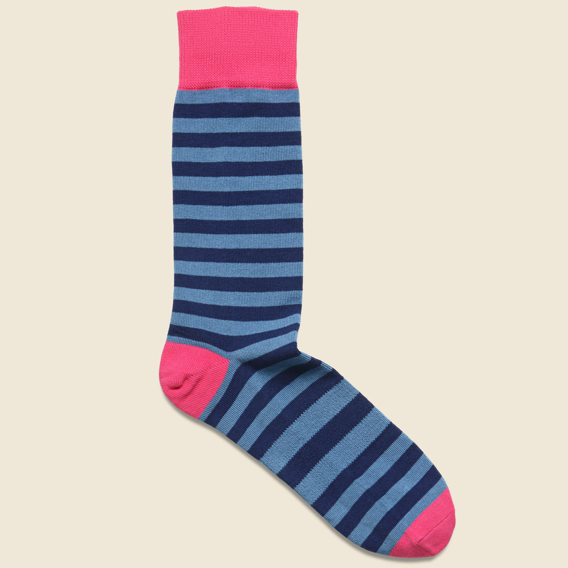 Richer Poorer Theo Crew Sock - Blue/Pink