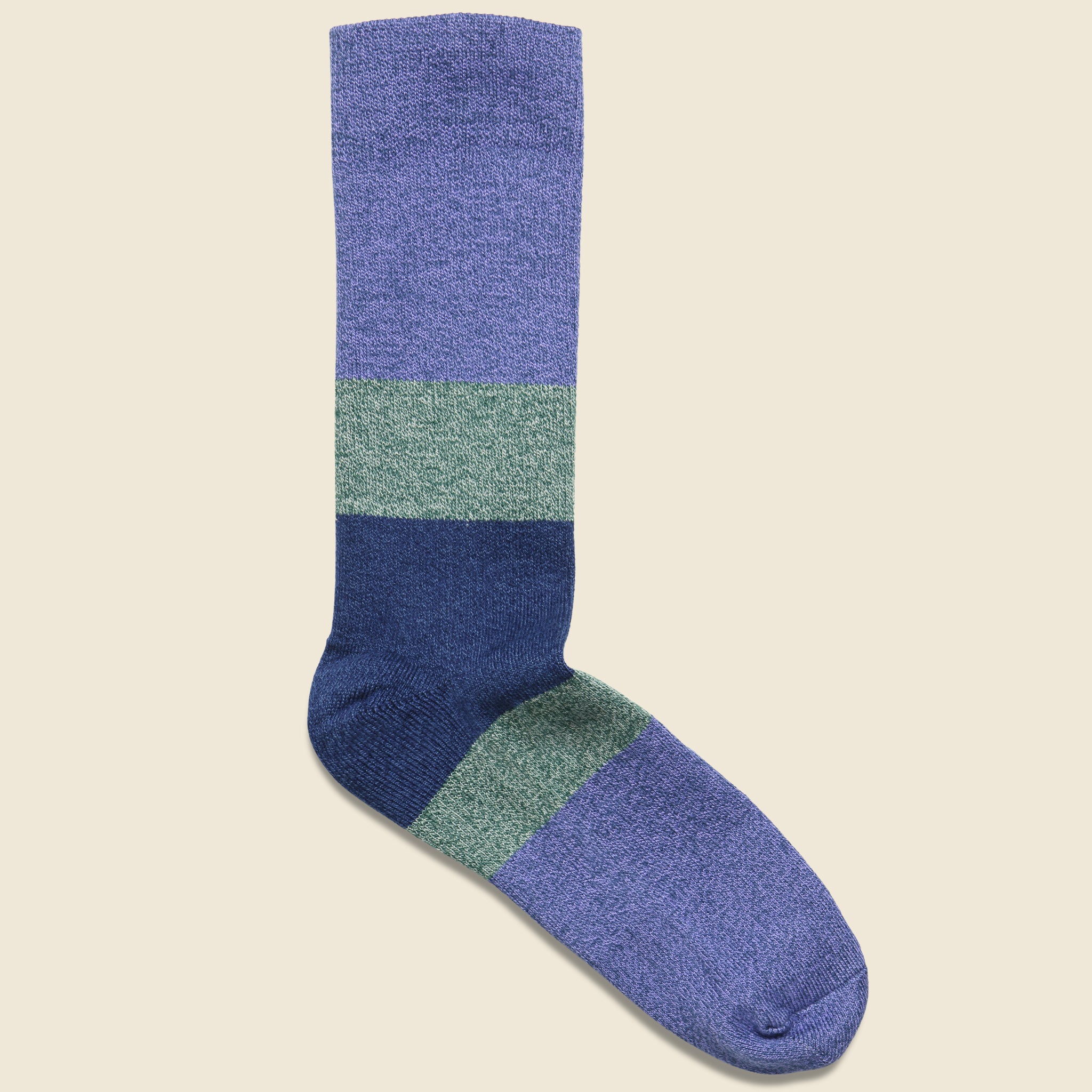 Chief Crew Sock - Violet/Navy - Richer Poorer - STAG Provisions - Accessories - Socks