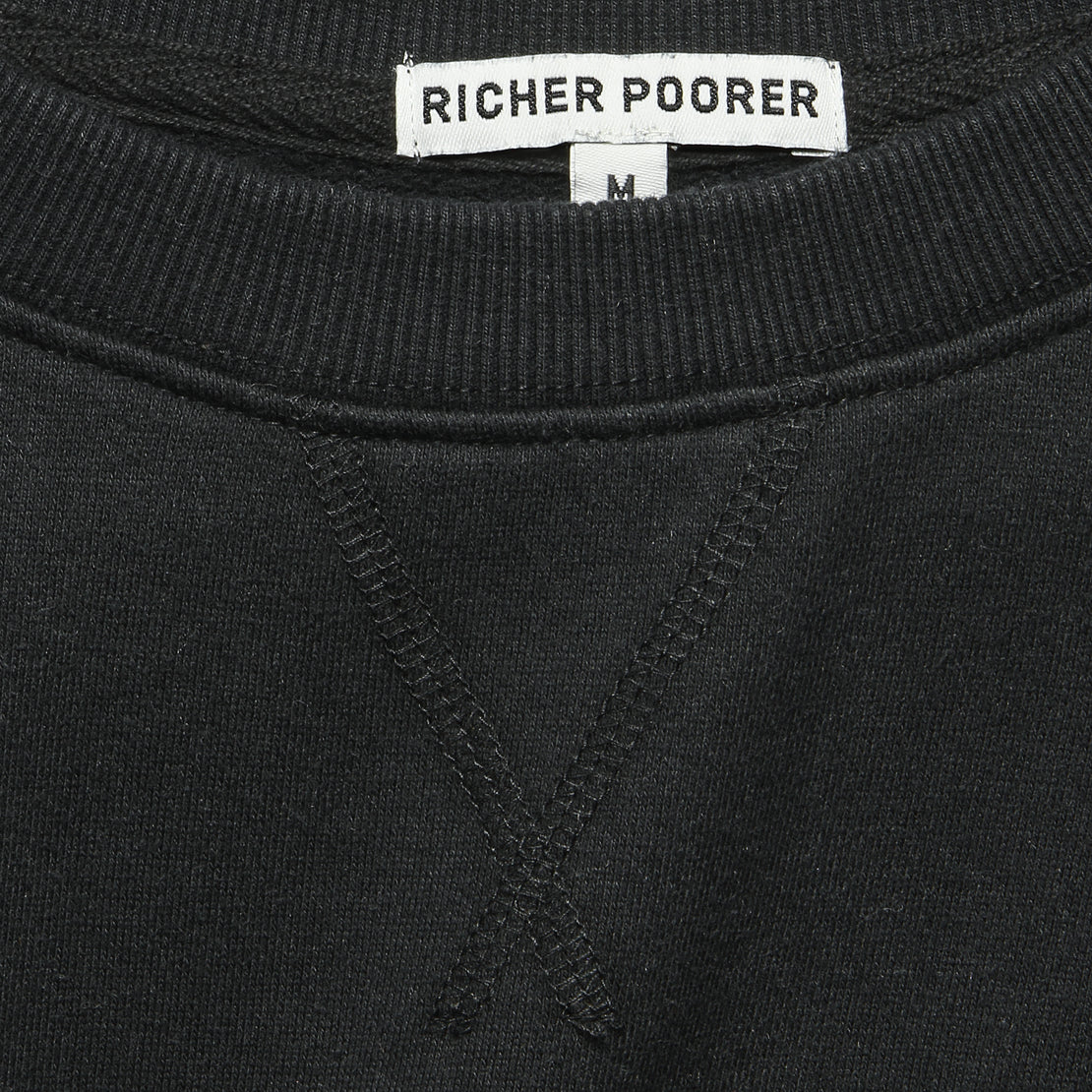 Crew Sweatshirt - Black - Richer Poorer - STAG Provisions - W - Tops - L/S Fleece