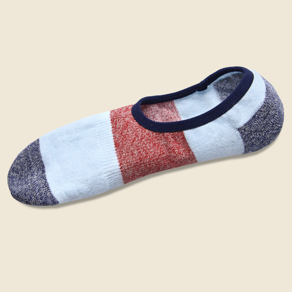 Richer Poorer Chief Everyday No Show Sock - Navy/Red