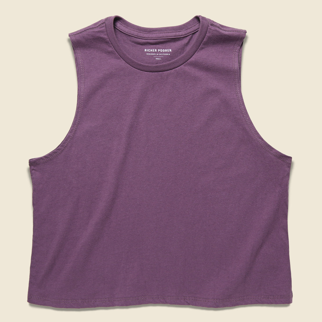 Richer Poorer Cropped Muscle Tank - Lilac