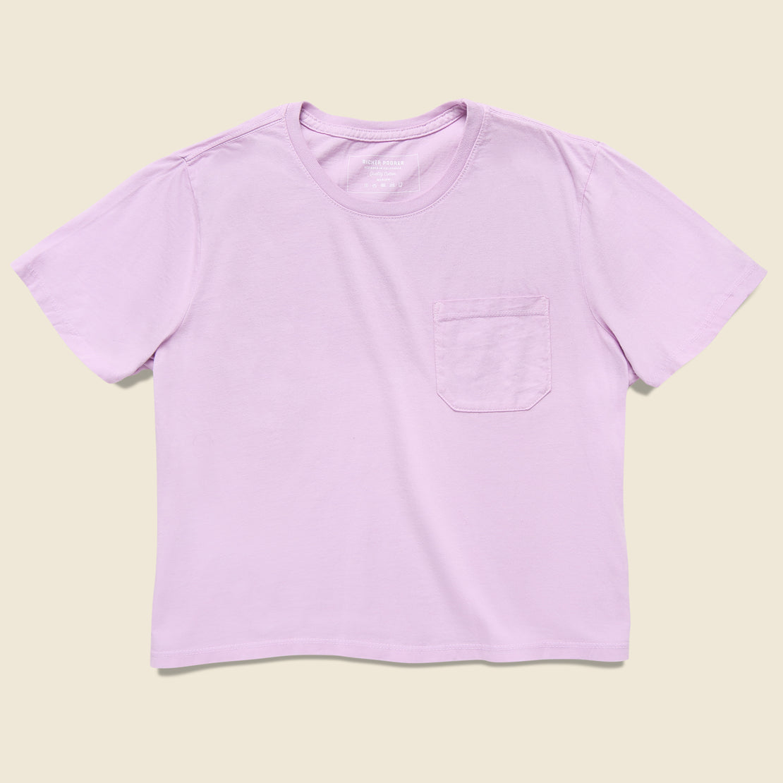 Richer Poorer Boxy Crop Tee - Lilac