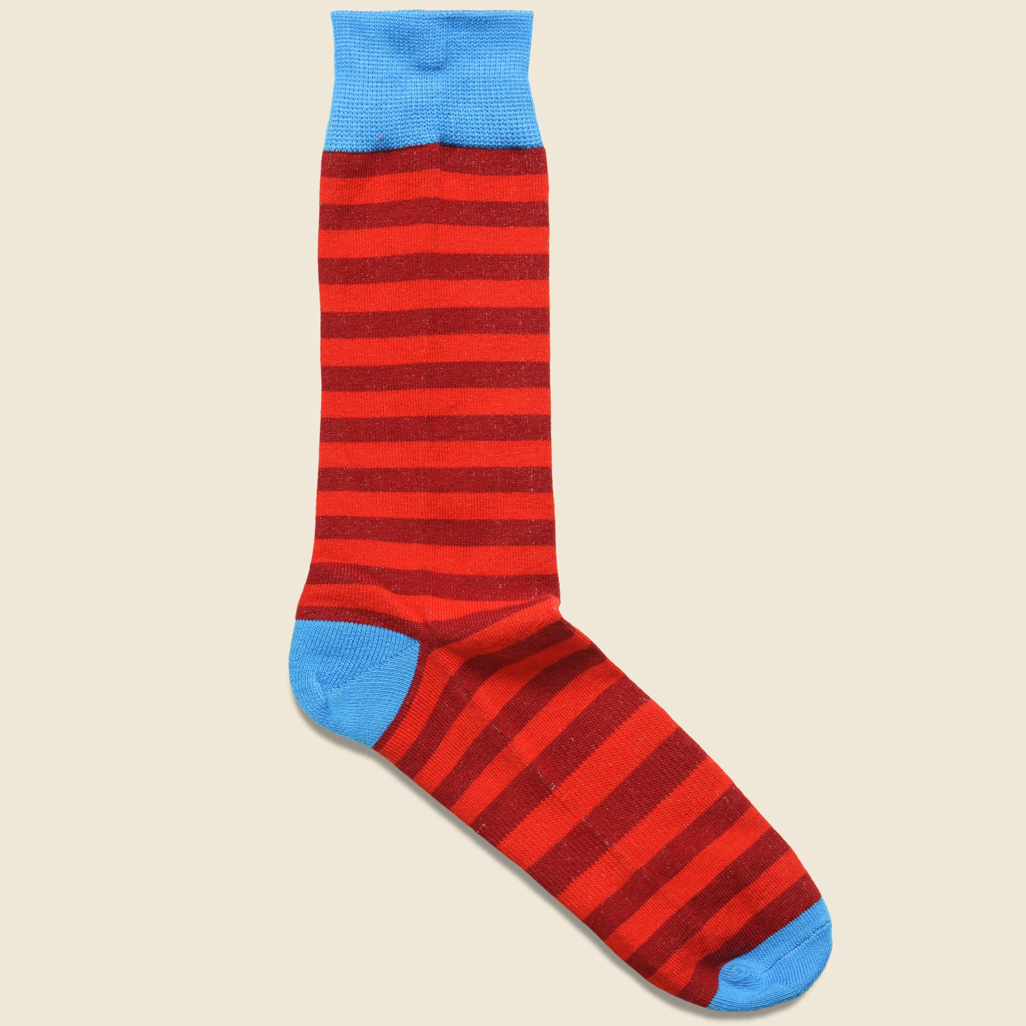 Theo Crew Sock - Red Multi - Richer Poorer - STAG Provisions - Accessories - Socks