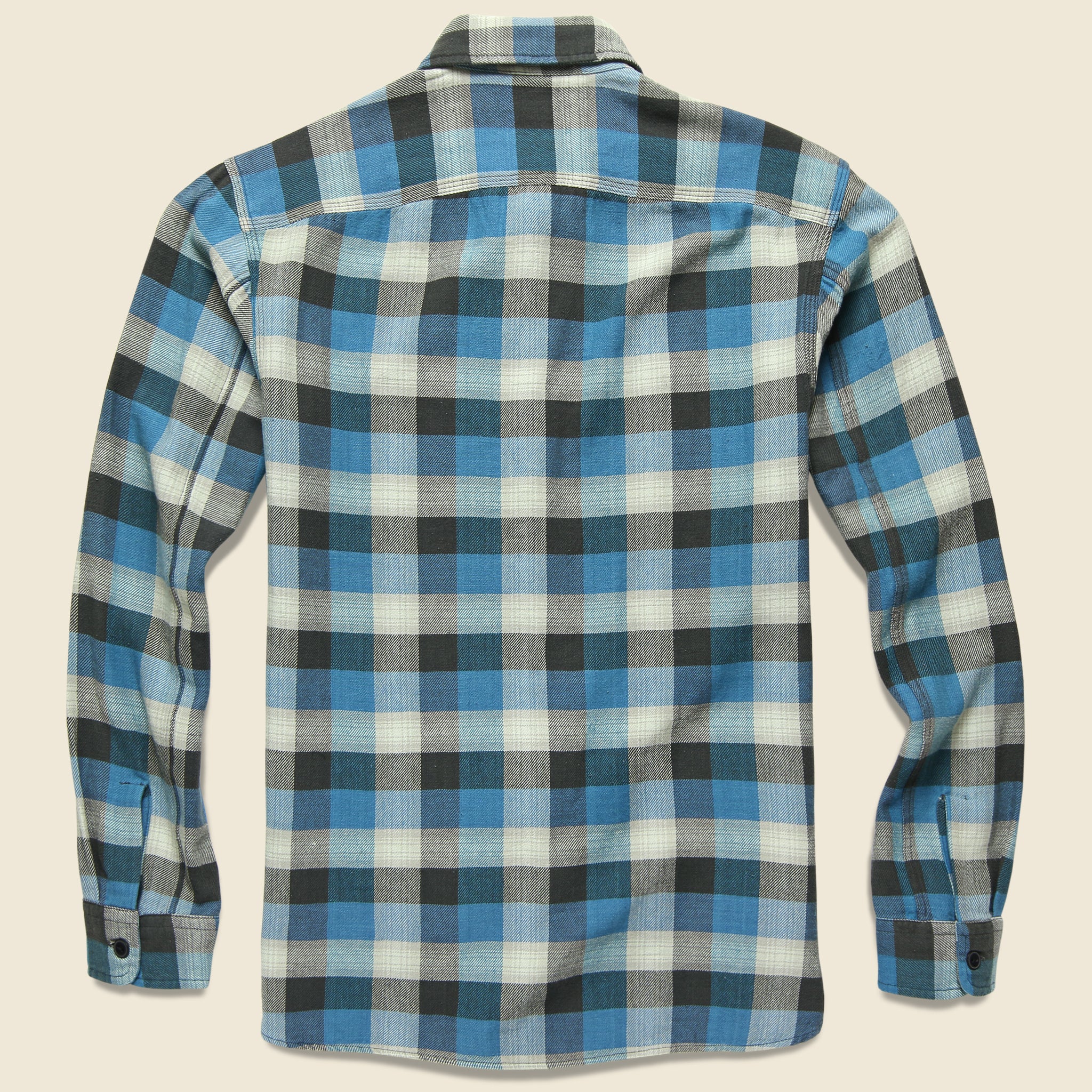 
                          Plaid Twill Workshirt - Sulphur Black/Blue - RRL - STAG Provisions - Tops - L/S Woven - Plaid
                        