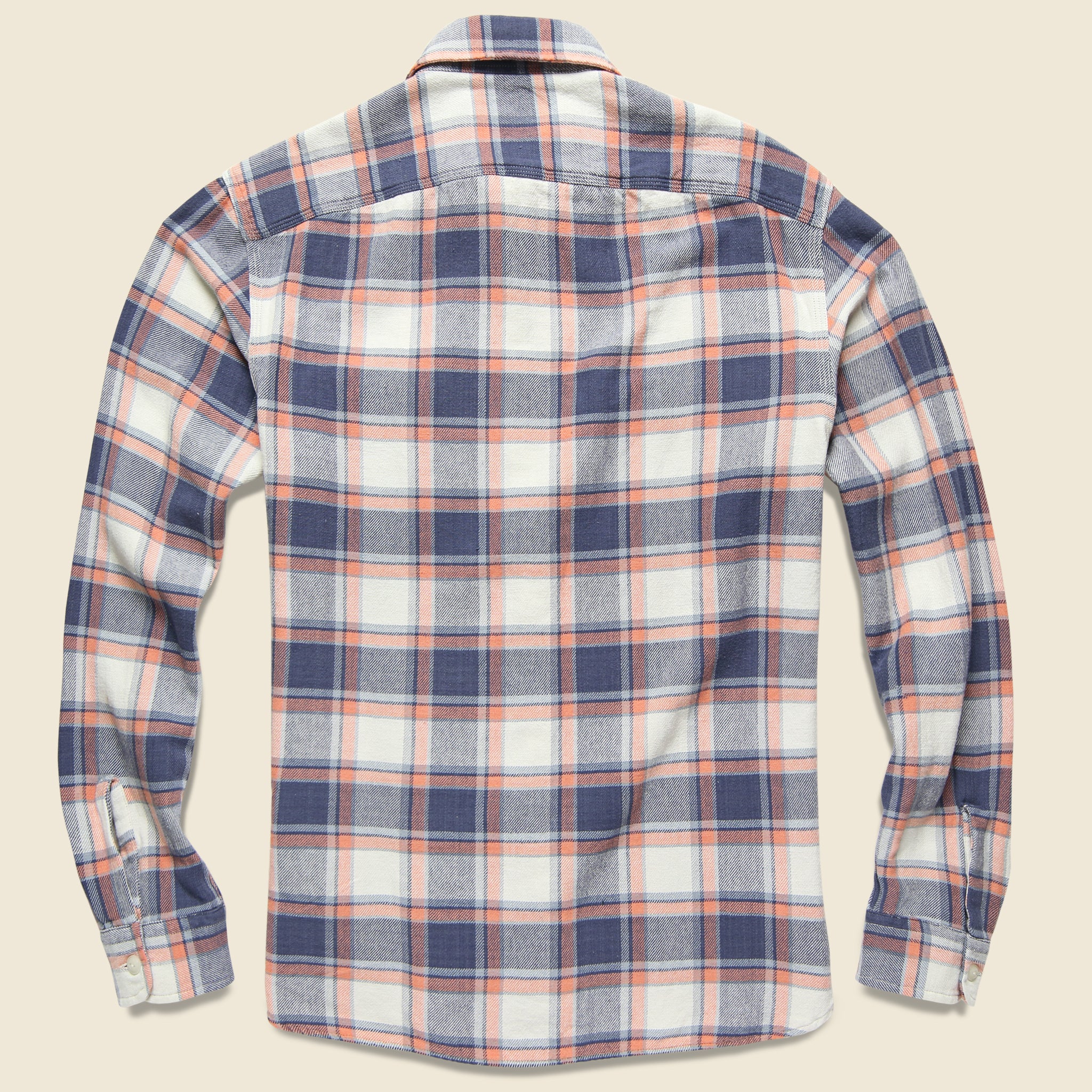 
                          Matlock Plaid Twill Workshirt - Cream/Blue - RRL - STAG Provisions - Tops - L/S Woven - Plaid
                        