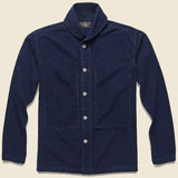 Shawl Collar Japanese Ripstop Shirt - Dark Indigo - RRL - STAG Provisions - Tops - L/S Woven - Overshirt