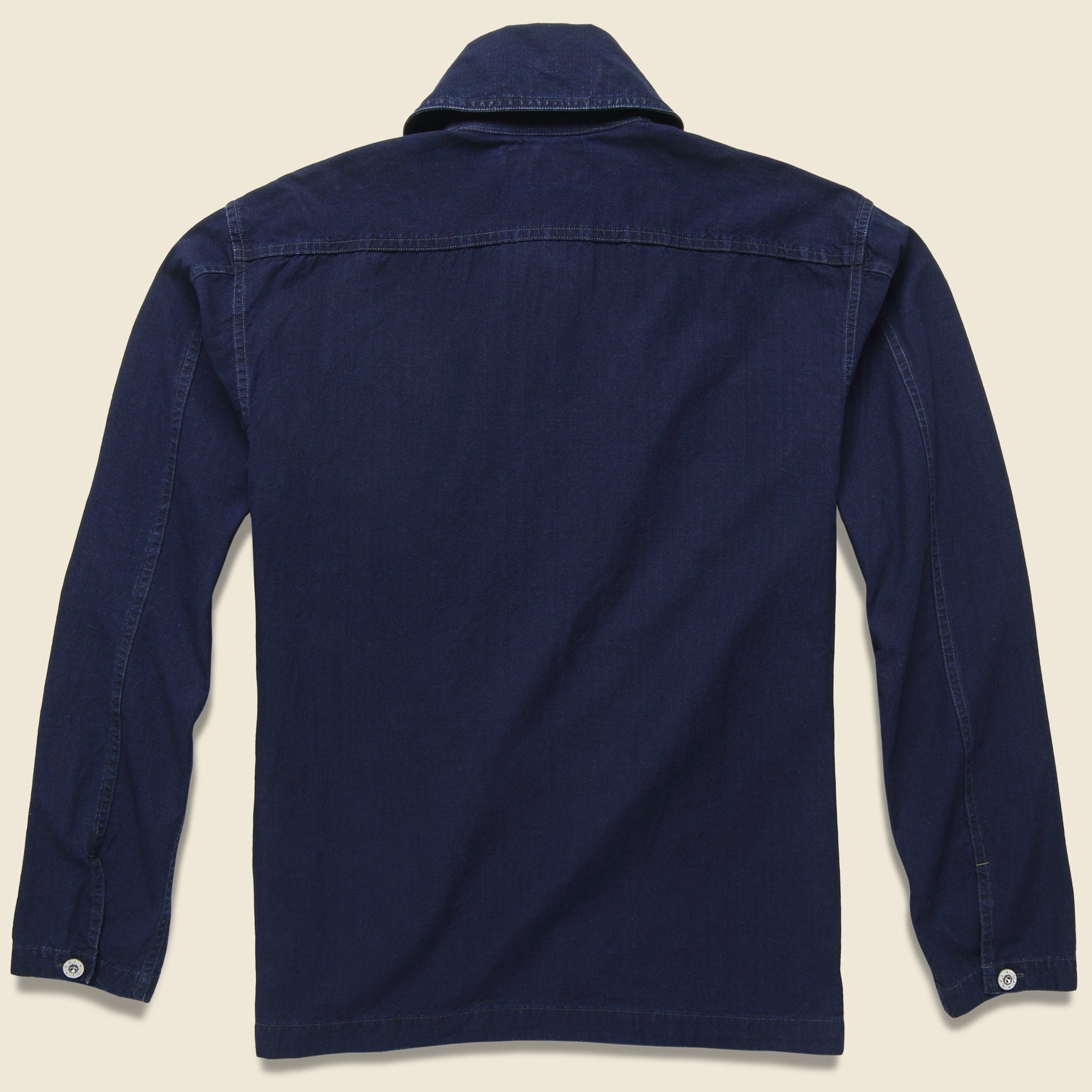 Shawl Collar Japanese Ripstop Shirt - Dark Indigo - RRL - STAG Provisions - Tops - L/S Woven - Overshirt