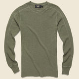 Waffle Crewneck - Leek - RRL - STAG Provisions - Tops - L/S Knit