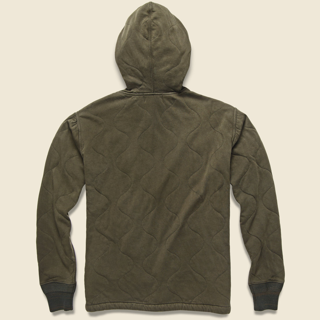 Quilted Hoodie - Dark Army - RRL - STAG Provisions - Tops - Fleece / Sweatshirt
