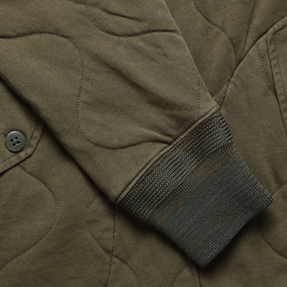 Quilted Hoodie - Dark Army - RRL - STAG Provisions - Tops - Fleece / Sweatshirt