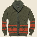 Shawl Collar Cardigan - Olive Drab/Orange - RRL - STAG Provisions - Tops - Sweater