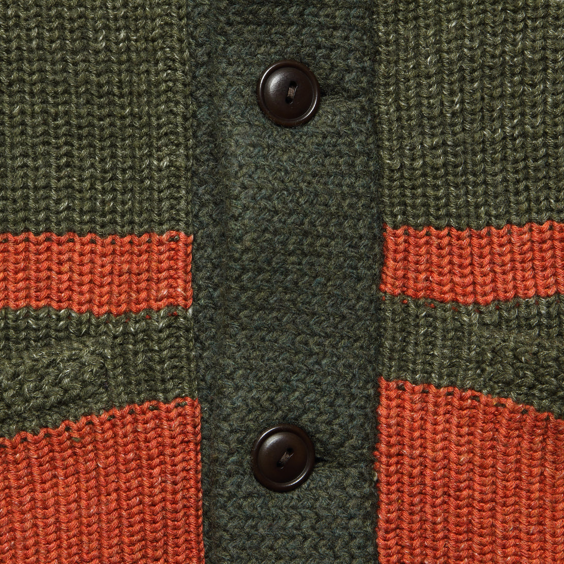Shawl Collar Cardigan - Olive Drab/Orange - RRL - STAG Provisions - Tops - Sweater