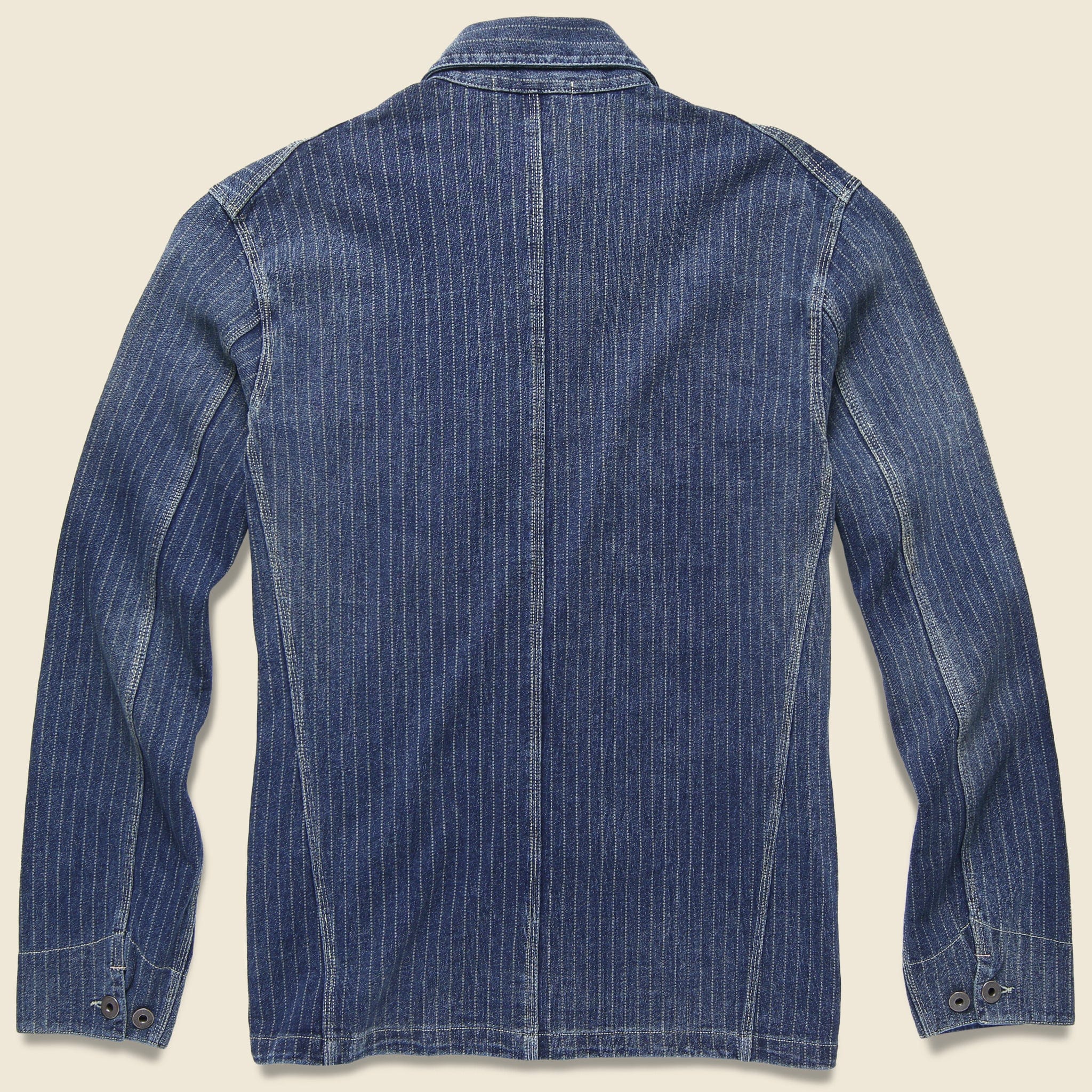 
                          Stifle Print Jersey Chore Jacket - Washed Indigo - RRL - STAG Provisions - Outerwear - Coat / Jacket
                        