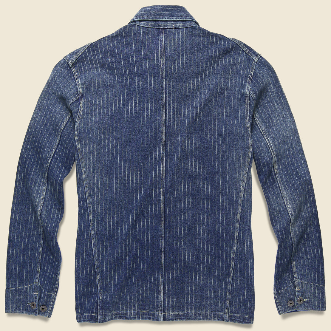 Stifle Print Jersey Chore Jacket - Washed Indigo - RRL - STAG Provisions - Outerwear - Coat / Jacket