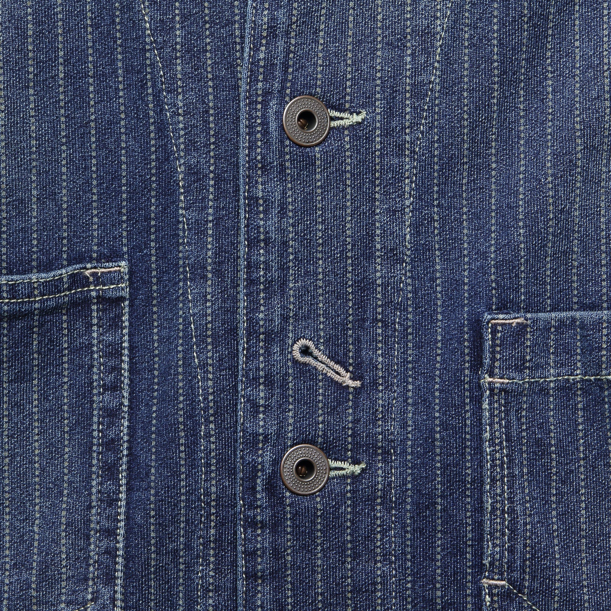 Stifle Print Jersey Chore Jacket - Washed Indigo - RRL - STAG Provisions - Outerwear - Coat / Jacket