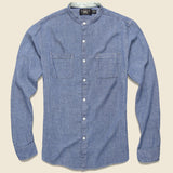 Weiland Band Collar Shirt - Indigo Chambray - RRL - STAG Provisions - Tops - L/S Woven - Solid