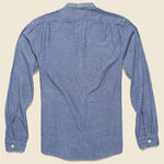 Weiland Band Collar Shirt - Indigo Chambray - RRL - STAG Provisions - Tops - L/S Woven - Solid