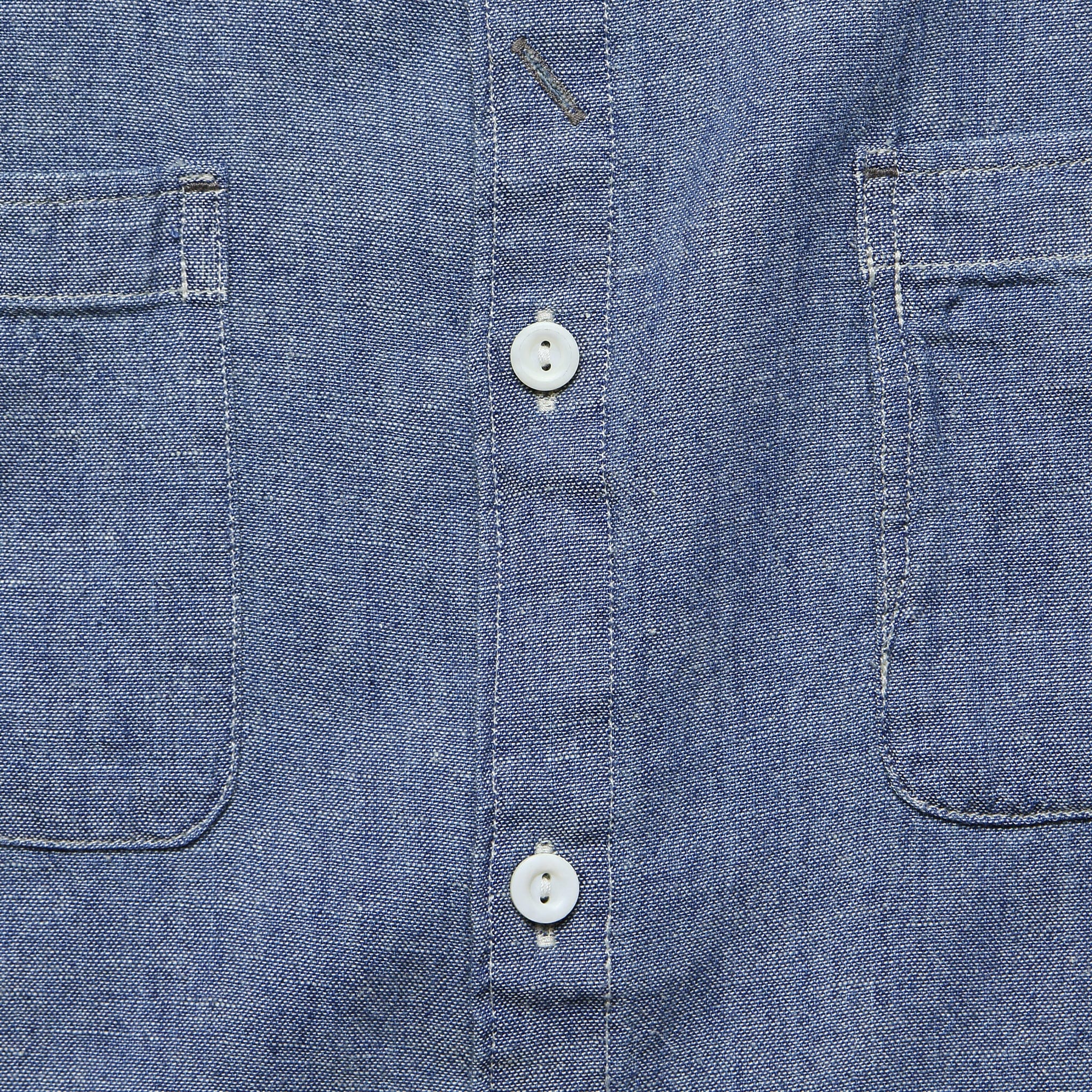 
                          Weiland Band Collar Shirt - Indigo Chambray - RRL - STAG Provisions - Tops - L/S Woven - Solid
                        