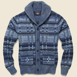 Cowichan Shawl Collar Cardigan - Indigo - RRL - STAG Provisions - Tops - Sweater
