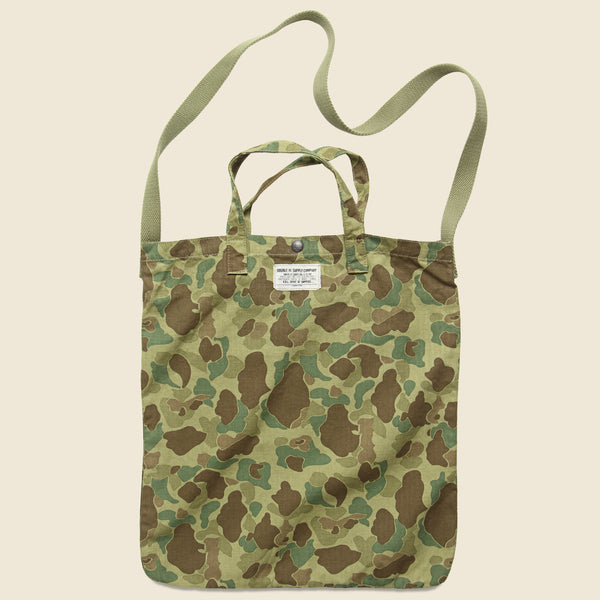 Camo Handbag + Red-Navy Twill Shoulder Strap Set