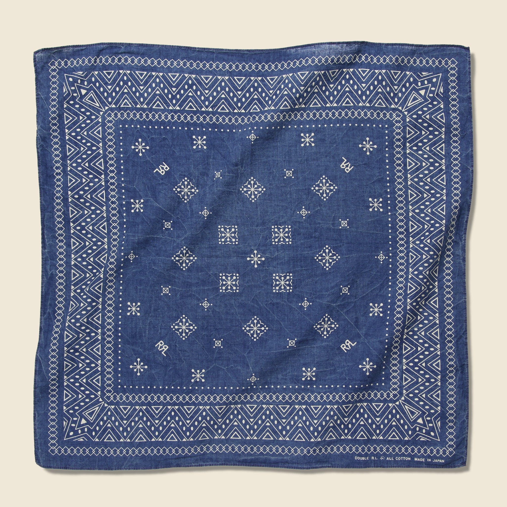 Traditional Print Bandana - Rinsed Indigo - RRL - STAG Provisions - Accessories - Bandanas