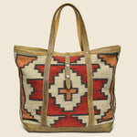 Handwoven Rug and Cowhide Murphy Tote - RRL - STAG Provisions - Accessories - Bags / Luggage
