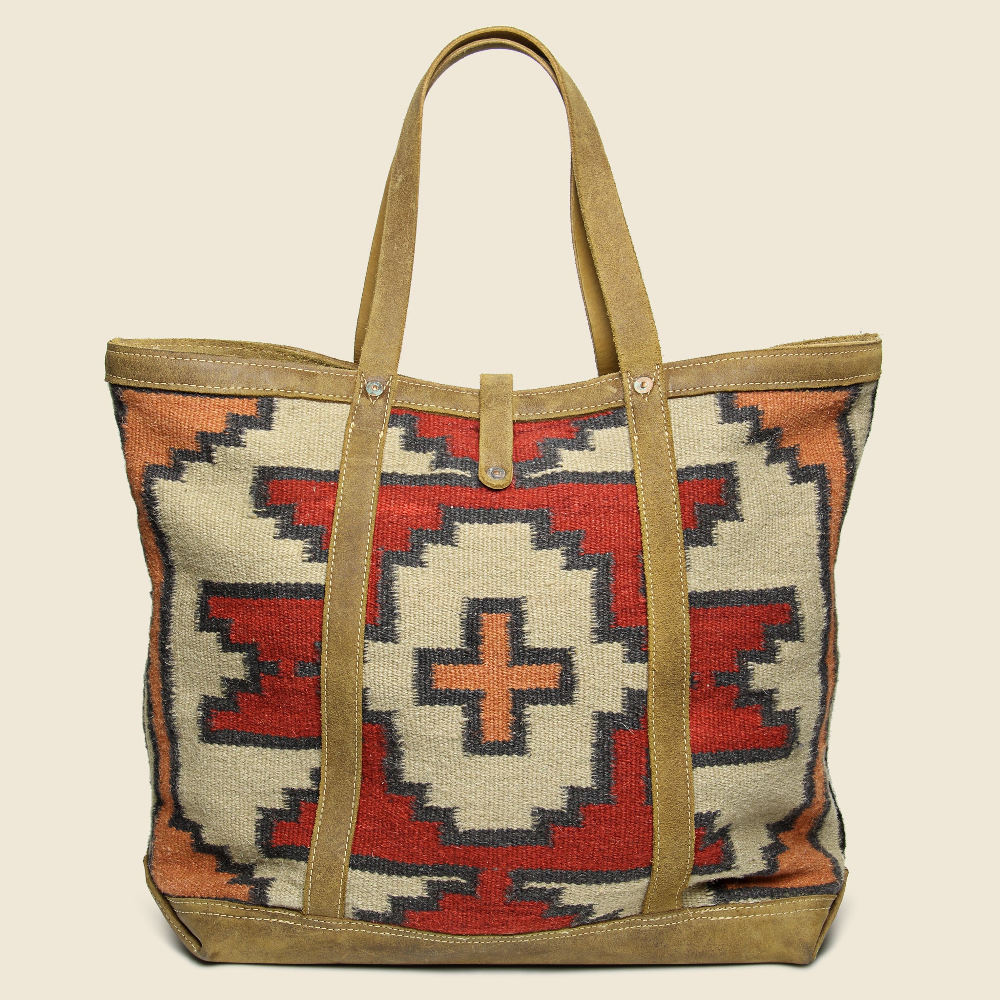 
                          Handwoven Rug and Cowhide Murphy Tote - RRL - STAG Provisions - Accessories - Bags / Luggage
                        