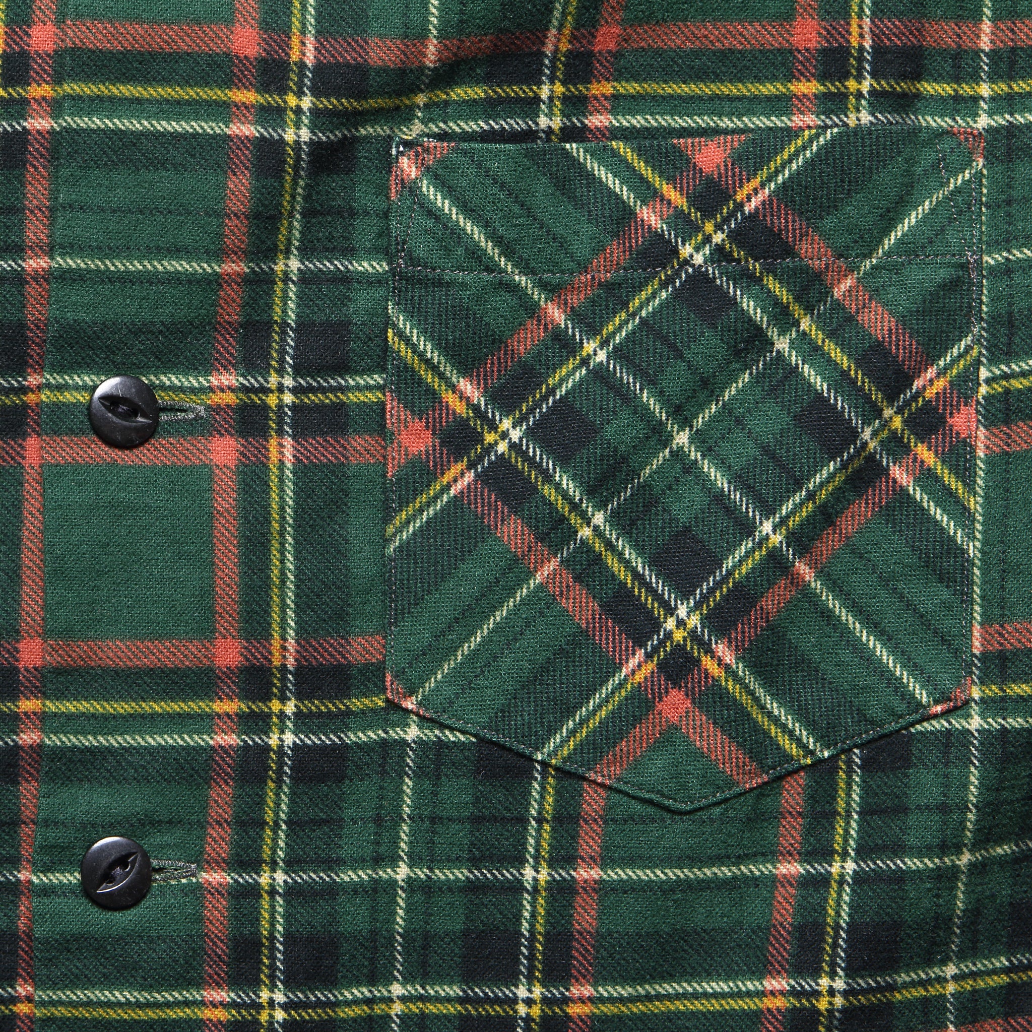 
                          Rodgers Flannel Overshirt - Green - RRL - STAG Provisions - Tops - L/S Woven - Plaid
                        