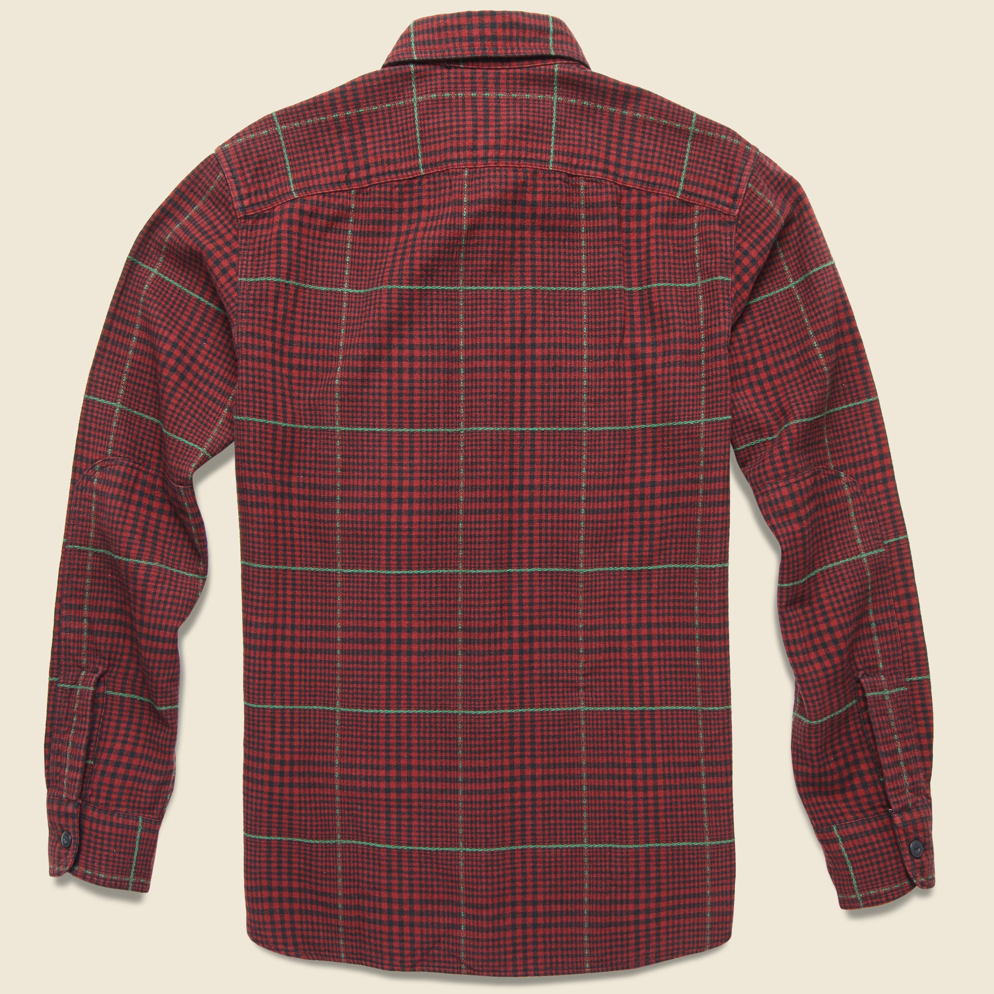 Bonneville Dobby Workshirt - Red/Green - RRL - STAG Provisions - Tops - L/S Woven - Other Pattern