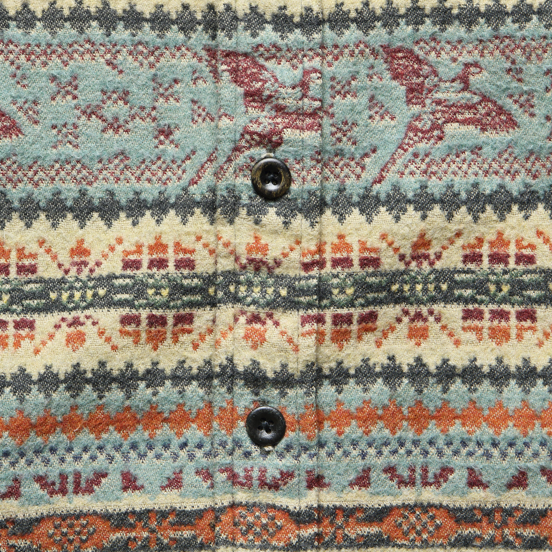 Fair Isle Jacquard Workshirt - Blue - RRL - STAG Provisions - Tops - L/S Woven - Other Pattern