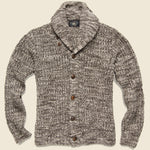 Cotton Shawl-Collar Cardigan - Brown Cream Marl - RRL - STAG Provisions - Tops - Sweater