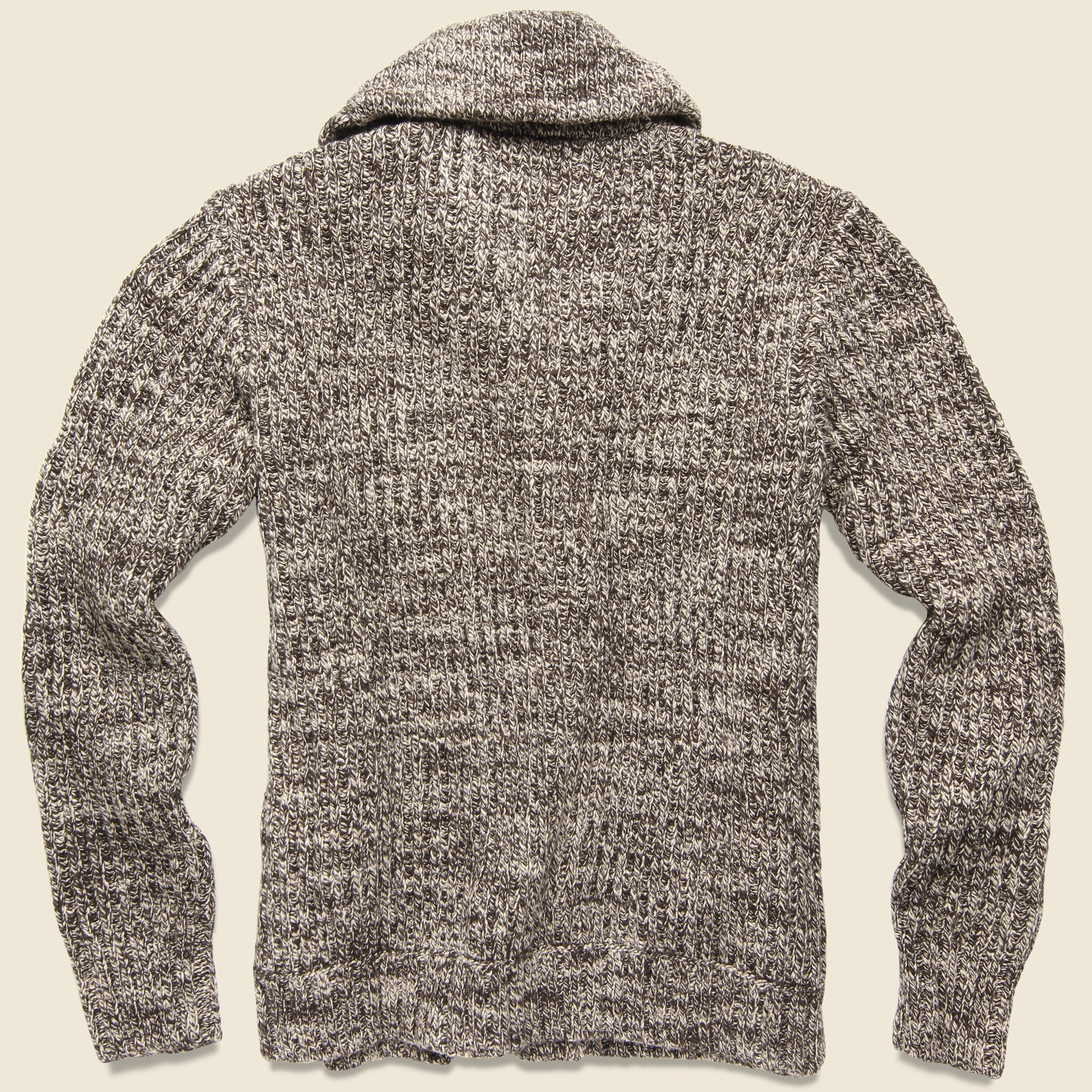 Cotton Shawl-Collar Cardigan - Brown Cream Marl - RRL - STAG Provisions - Tops - Sweater