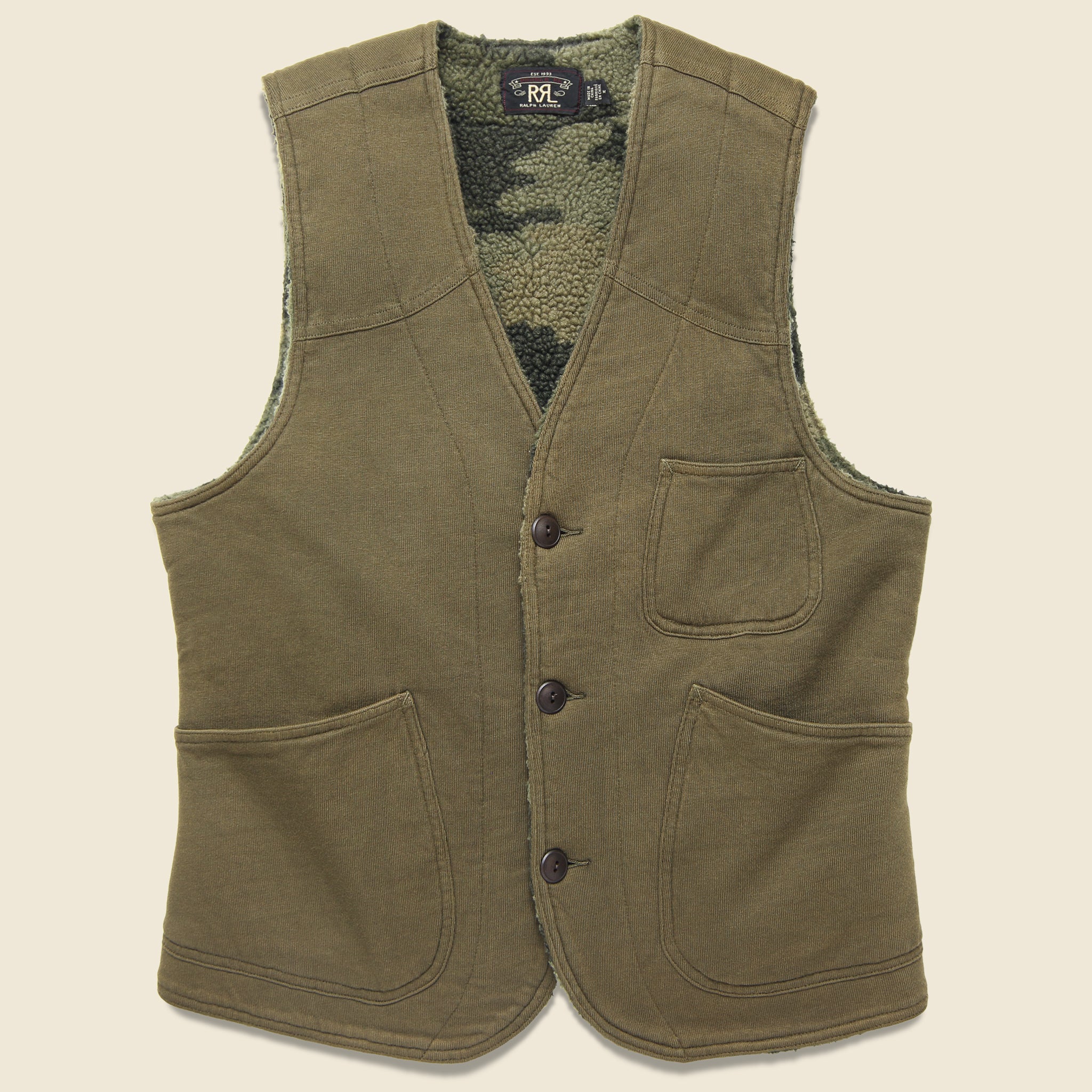 Dense Jersey Hunting Vest - Olive - RRL - STAG Provisions - Outerwear - Vest