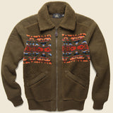 Printed Fleece Jacket - Brown/Multi - RRL - STAG Provisions - Outerwear - Coat / Jacket