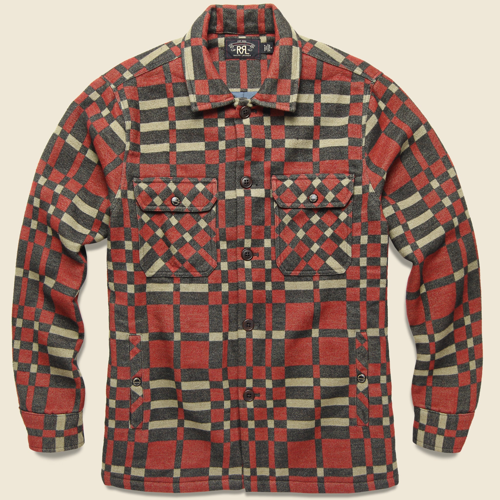 Juno Jacquard Overshirt - Red/Black - RRL - STAG Provisions - Tops - L/S Woven - Overshirt
