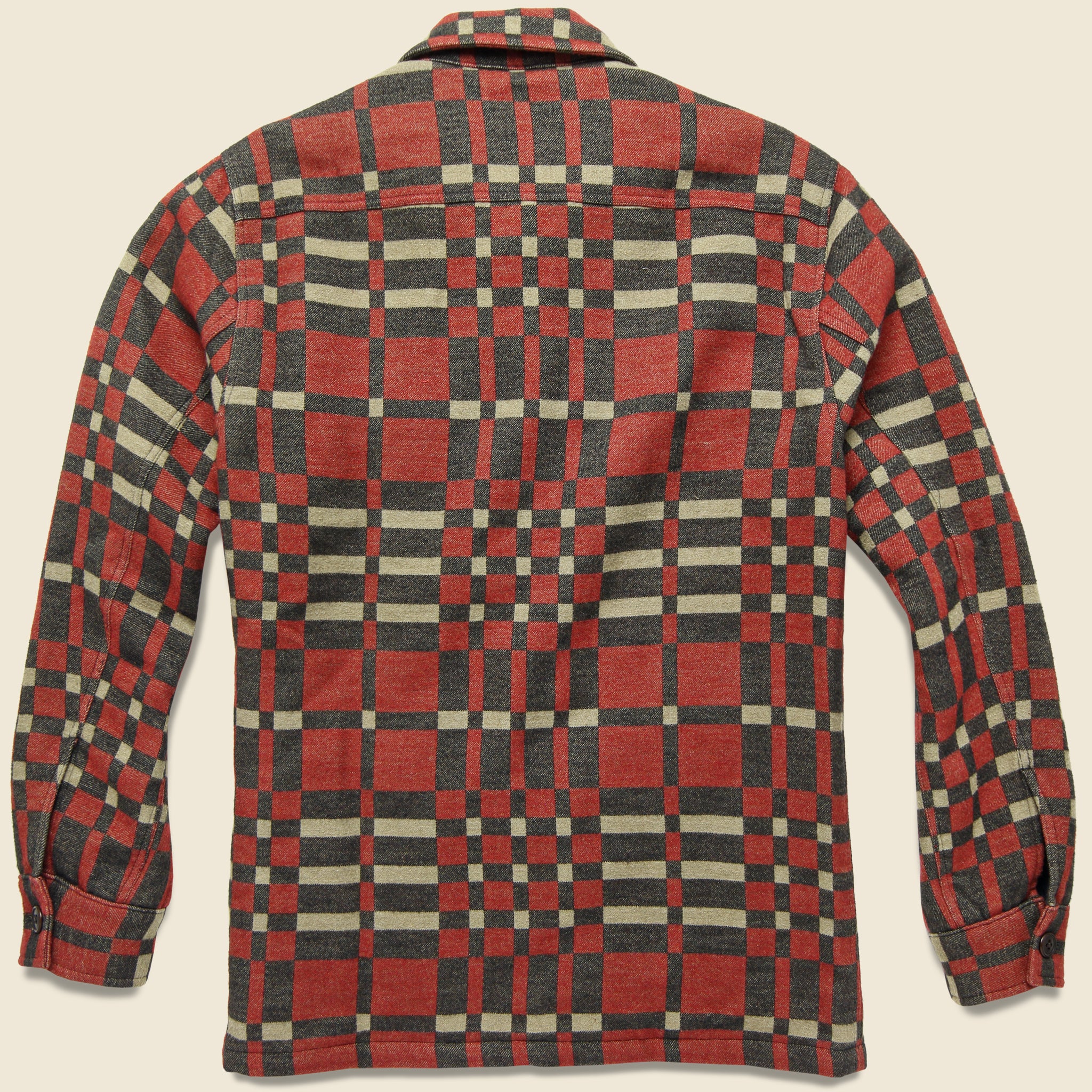 
                          Juno Jacquard Overshirt - Red/Black - RRL - STAG Provisions - Tops - L/S Woven - Overshirt
                        