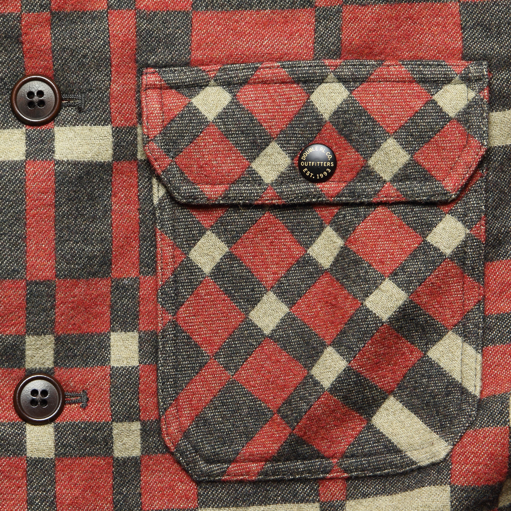 
                          Juno Jacquard Overshirt - Red/Black - RRL - STAG Provisions - Tops - L/S Woven - Overshirt
                        